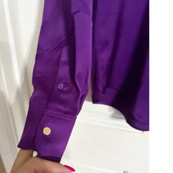 Lauren Ralph Lauren
JAMELKO LONG SLEEVE BUTTON FRONT SHIRT NWT Sz PM - Picture 8 of 9